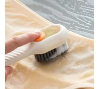 Shein 1 pieza Cepillo multifuncional dispensador de líquido blanco para lavandería, hogar, dormitorio, lavado y limpieza de zapatos, cepillo automático de p