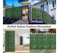 Shein 1 pieza Cerca artificial, enredadera de planta falsa realista decorativa para valla de jardín, enrejado de madera expandible