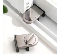Shein 1 pieza Cerradura de aluminio para puerta y ventana corrediza - Función anti-pellizco, anti-robo, anti-caída, con cerradura de