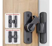 Shein 1 pieza Cerradura de puerta antirrobo de alta resistencia, incluye tornillos de instalación, cerrojo de de grado comercial/residencial con perno desli