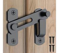 Shein 1 pieza Cerradura de puerta de granero de acero inoxidable - Pestillo de puerta corredera reversible a 180°, apto para garaje, baño, puertas de mascot
