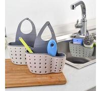 Shein 1 pieza Cesta coladora para fregadero de cocina, bolsa colgante de drenaje para cepillo de esponja, estante de almacenamiento para grifo, cesta colgan