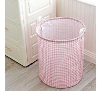 Shein 1 pieza Cesta de almacenamiento con diseño de cuadros para pantalones, zapatos, jeans, botas, faldas y ropa sucia. Cesta organizadora plegable para el