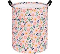 Shein 1 pieza Cesta de almacenamiento con flores, Cesta decorativa para lavandería, Caja de almacenamiento de ropa, Caja de almacenamiento de juguetes, Caja