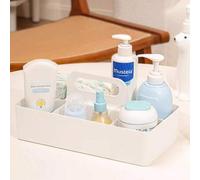 Shein 1 pieza Cesta de almacenamiento para baño de bebé con asa-Organizador extra grande de 8 compartimentos para pañales, champú, baño|Cesta de cambiador d
