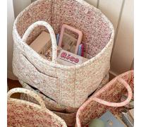 Shein 1 pieza Cesta de almacenamiento práctica de flores, cesta de almacenamiento de artículos varios, cesta de almacenamiento de juguetes, cesta de ropa su
