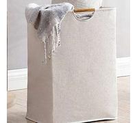 Shein 1 pieza Cesta de lavandería plegable beige | Bolsa de almacenamiento de ropa plegable impermeable, caja organizadora de juguetes | Artículo esencial r