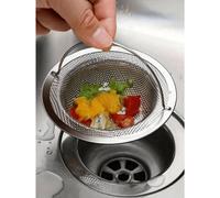 Shein 1 pieza Colador y tapón para fregadero de cocina de acero inoxidable - Tamaño: Diámetro total 11cm/4.3in, Diámetro del filtro 7cm/2.7in, Altura 2cm/0.