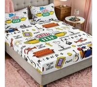 Shein 1 pieza Colchón con estampado de patrón de dibujos animados clásico, material pulido, suave y cálido, adecuado para cama individual/cama doble/cama qu