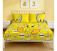Shein 1 pieza Colchón impreso Cui Di amarillo, suave y cálido, cómodo y transpirable, múltiples tamaños, adecuado para cama individual/cama doble/cama queen