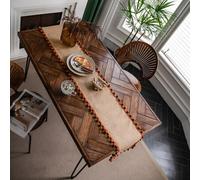 Shein 1 pieza Corredor de mesa de cocina con diseño de pompón mesa moderno de tela para mesa de comedor de cocina
