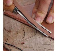 Shein 1 pieza Cortador de bordes de cuero, Herramienta para adelgazar cuero, Herramienta de pulido de cuero, Herramienta manual para acabado de bordes de cu