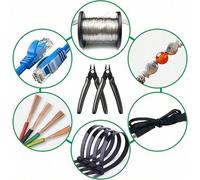 Shein 1 pieza Cortador de cable negro tipo 170, alicates de punta plana de precisión electrónica, alicates de corte lateral pequeños y micro, adecuados para