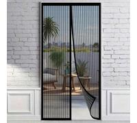 Shein 1 pieza Cortina magnética para puerta con succión, cortina de puerta con tira magnética a prueba de mosquitos, cortina de gasa a prueba de mosquitos p