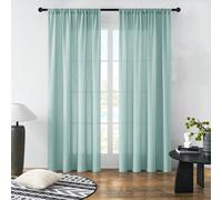 Shein 1 pieza Cortina transparente, cortina de voile de poliéster moderna minimalista de lujo de unicolor, transparente pero no se ve a través, debilita la