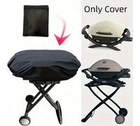 Shein 1 pieza Cubierta Oxford a prueba de polvo para parrilla de barbacoa al aire libre - Adecuado para parrillas de la serie Weber Q, también se adapta a o