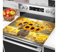 Shein 1 pieza Cubierta protectora con forma de girasol, resistente a los arañazos y al calor. Adecuada para cocina eléctrica, tapa de olla, tabla de plancha