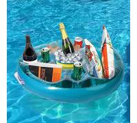 Shein 1 pieza Cubitera inflable portavasos, Soporte multifuncional para bebidas, Alfombrilla para tazas, Enfriador de fiestas, Balsa flotante, Artículos ese