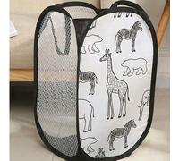 Shein 1 pieza Cubo de almacenamiento plegable de dibujos animados para muñecas, cesta organizadora de muñecas de peluche, caja de almacenamiento portátil pa
