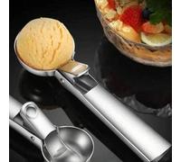 Shein 1 pieza Cuchara multifuncional de acero inoxidable para helados, se puede usar como cuchara para helados, cuchara para melón, cuchara multifuncional p