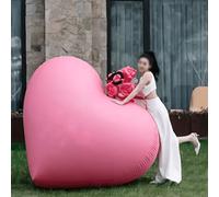 Shein 1 pieza de globo gigante de 60 pulgadas con forma de corazón hecho de material de papel de aluminio, globo de amor grande y romántico, adecuado para d