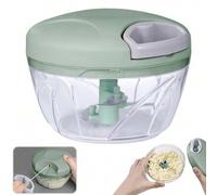 Shein 1 Pieza De Prensa De Ajo Manual Con Picadora Mini De 500ml En Verd Color Con Manija De Cuerda, Adecuada Para Cortar Ajo, Cebolla, Jengibre Y Chile, Et