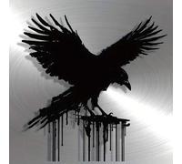 Shein 1 pieza Decoración de pared de metal elegante y sencilla de cuervo negro estilo gótico de Halloween, arte de pared de hierro, decoración colgante mode