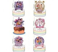 Shein 1 pieza Decoración para pastel con personaje de estilo K-POP D-Emon H-Unters, decoración de pastel de cumpleaños con tema de ídolo, decoración de mesa