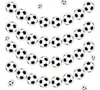 Shein 1 pieza Decoraciones de fiesta de fútbol, Bandera de fútbol, Corona de fútbol, Banderines con diseño de fútbol, Tarjetas decorativas con patrón de fút