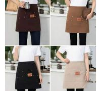 Shein 1 pieza Delantal corto de cintura de 64*42cm unisex, adecuado para meseros, cocinas, baños, hogares, restaurantes, artículos del hogar, disponible en