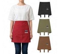 Shein 1 pieza Delantal protector de media cintura para verano, unisex, diseño con cordones y bolsillos dobles, adecuado para cocina, cafetería, restaurante