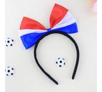 Shein 1 pieza Diadema con lazo de color de bandera nacional, accesorio para alentar en partidos de fútbol, tocado personalizado para fiestas de visionado
