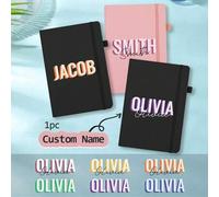 Shein 1 pieza Diario personalizado, Cuaderno personalizado con nombre, Cuadernos de diario para el trabajo, Cuaderno pequeño, Diario de libro, Cuaderno en b
