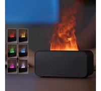 Shein 1 pieza Difusor de aromas con llama LED de 7 colores, alimentado por USB con temporizador y humidificador, adecuado para dormitorio, estudio, oficina,
