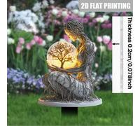 Shein 1 pieza Diosa del bosque de acrílico plana y bidimensional - Decoración de jardín resistente a la intemperie adecuada para macetas, céspedes, patios y