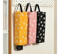 Shein 1 pieza Dispensador colgante de bolsas de basura de cocina, organizador de bolsas de plástico, almacenamiento de bolsas montado en la pared con patrón