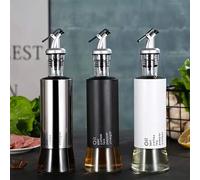 Shein 1 pieza Dispensador de aceite de vidrio y frasco para condimentos y botella de vinagre, juego de recipientes para aceite de cocina