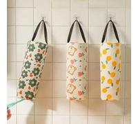 Shein 1 pieza Dispensador de bolsas de plástico montado en la pared, soporte para bolsas de basura/almacenamiento, organizador de bolsas de plástico para co