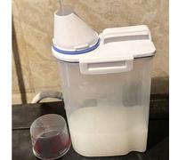 Shein 1 pieza Dispensador de detergente de lavandería de plástico con tapa - Recipiente de almacenamiento a prueba de fugas y hermético, organizador de dete
