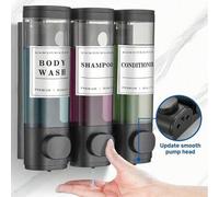 Shein 1 pieza Dispensador de jabón de baño montado en la pared, puede contener gel de ducha, champú y acondicionador - Adecuado para lavarse las manos, duch