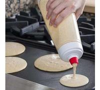 Shein 1 pieza Dispensador de masa de panqueques anti-vuelco con bola mezcladora, botella exprimible - Adecuado para cupcakes, panqueques y crepes