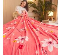 Shein 1 Pieza Edredón De Franela Estampado Universal Para Todas Las Estaciones, Manta De Verano, Manta De Mezcla De Oro Para Dormitorio Del Hogar