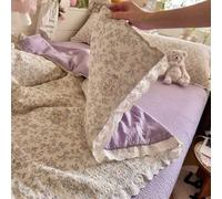 Shein 1 pieza Edredón delgado estilo encaje, sin funda de almohada, edredón de verano, edredón para aire acondicionado, ropa de cama acolchada, estilo pasto
