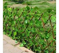 Shein 1 pieza Enrejado de hiedra artificial, planta artificial, valla expandible, enrejado de madera, vid de decoración de jardín, cerca de hojas de follaje