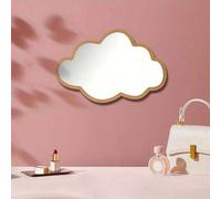 Shein 1 pieza Espejo acrílico con forma de nube caprichosa, estilo de dibujos animados, decoración colgante de pared, dormitorio, vestidor, sala de estar, b