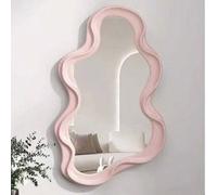 Shein 1 pieza Espejo asimétrico en forma de nube extra grande, espejo de tocador de sobremesa, minimalista, montado en la pared, adecuado para baño, sala de