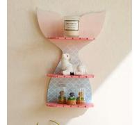 Shein 1 pieza Estante colgante de pared con cola de sirena, estante de almacenamiento colgante, decoración de habitación con tema oceánico, estante de exhib