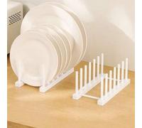 Shein 1 pieza Estante escurreplatos de unicolor para cocina, organizador de almacenamiento para gabinete