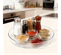 Shein 1 pieza Estante giratorio para refrigerador, adecuado para gabinete, encimera de cocina, despensa, estante giratorio para especias antideslizante de 3