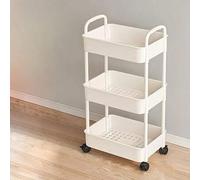 Shein 1 pieza Estantería de almacenamiento de plástico, no tan elegante como las de metal, carrito de almacenamiento rodante resistente - Estantería de alma